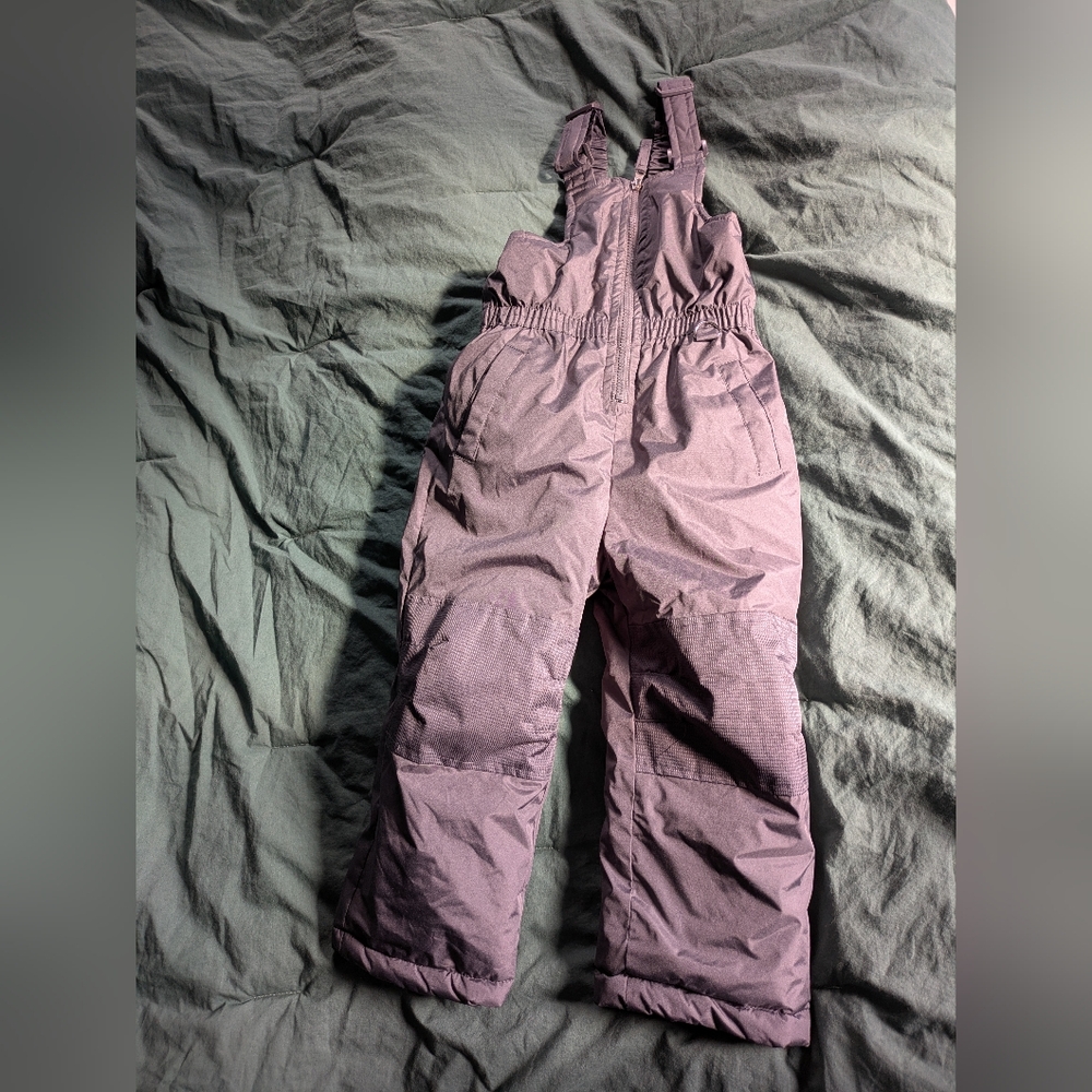 Pink Platinum Gray Snow Bib Overalls